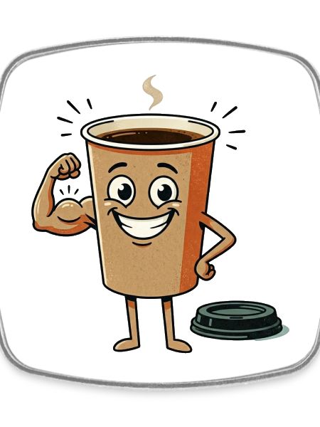 Energetic Coffee Cup Figure