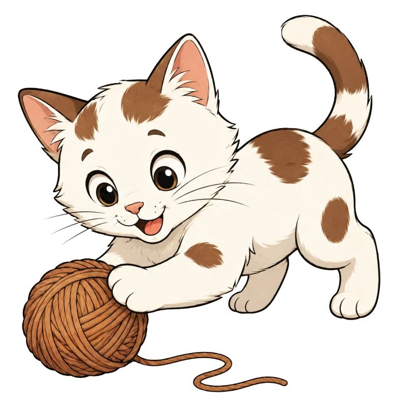 Kitten plays
