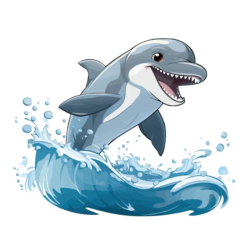 Saut de requin par-dessus les vagues