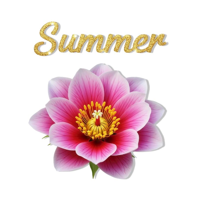 Lettrage en or de la Fleur d’été