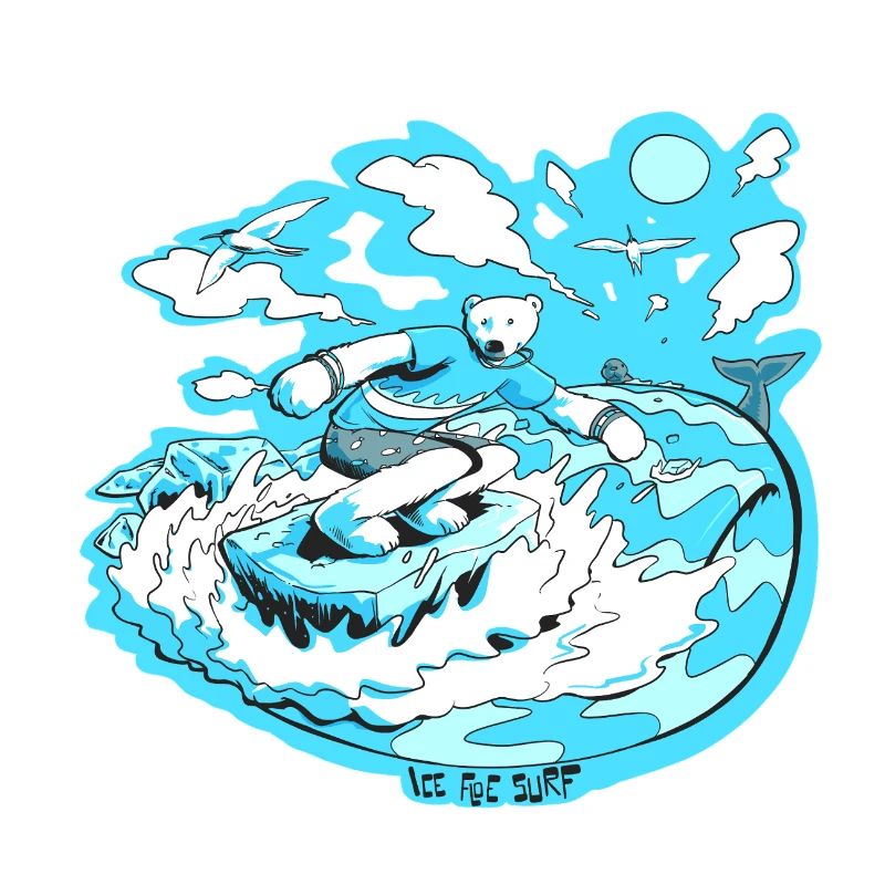 Eisbär-Surfer