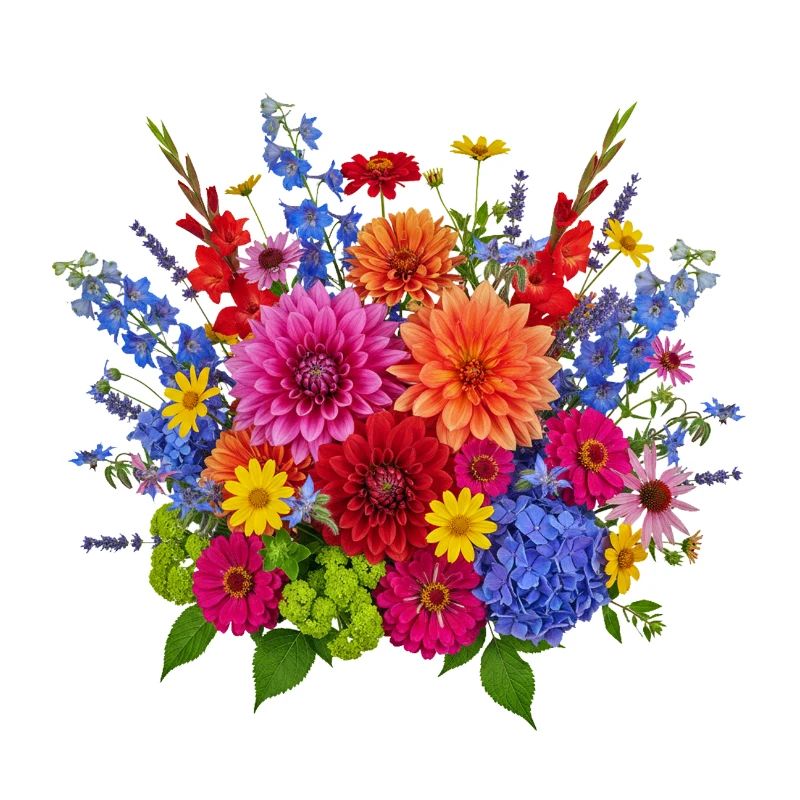 Blütenexplosion – Bunter Sommerstrauß