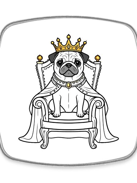 Royal Pug on Throne