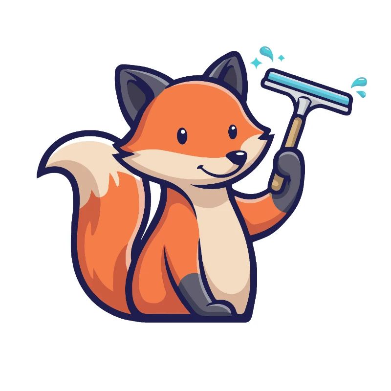 Fox Window Cleaner Cleaning Housework Forest Dweller