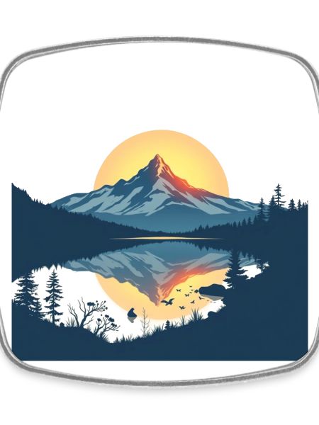 Mountain Lake Sunset Reflection