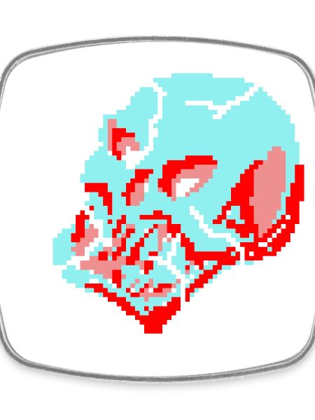 Crâne néon 8 bits