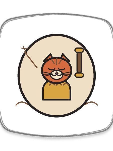 Sleeping Cat Circle Badge