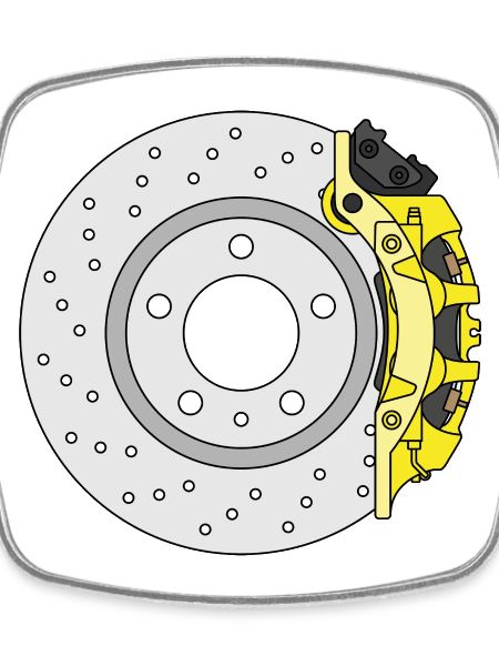 Yellow Rear Brake disc