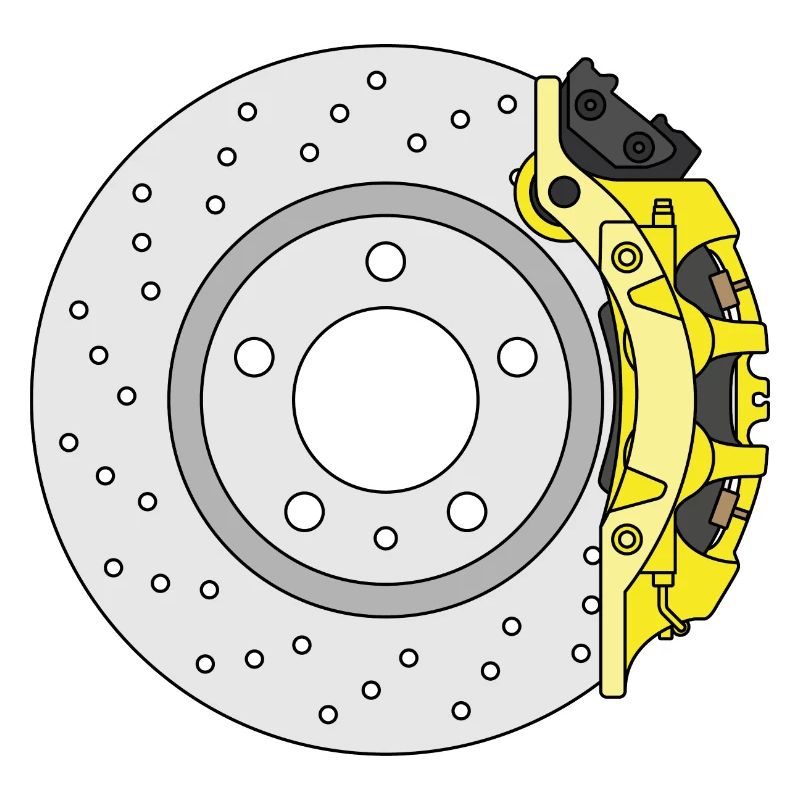 Yellow Rear Brake disc