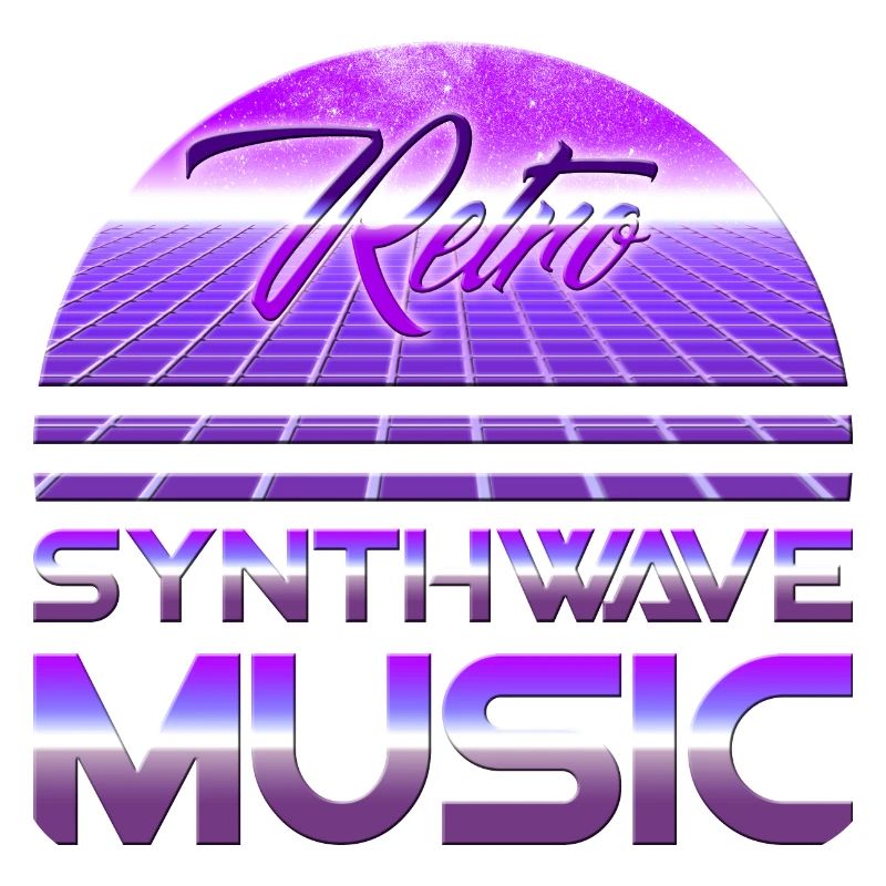 80s Neon Retro Synthwave Music Electronic Wave