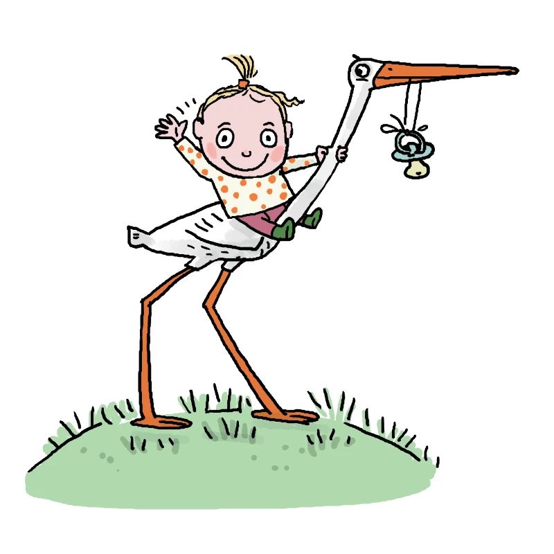 Ein süßes Mädchen ist geboren! So ein Glück!