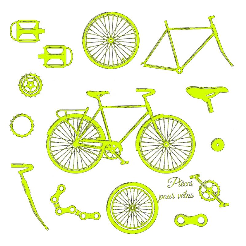 Illustration de pièces de vélo