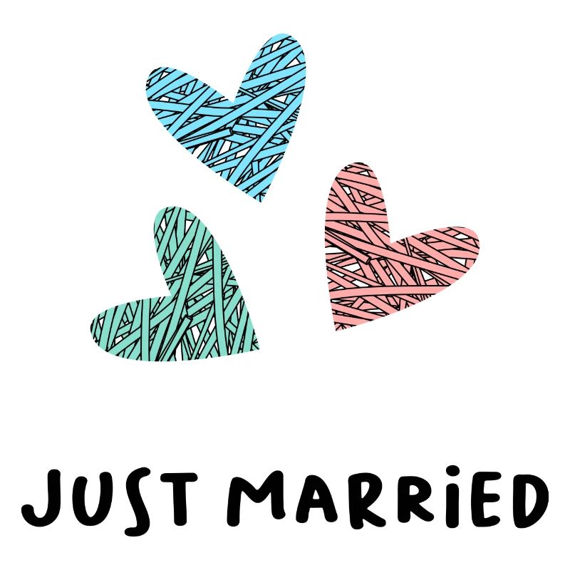 JUST MARRIED. VIVE LES MARIES. SAINT VALENTIN
