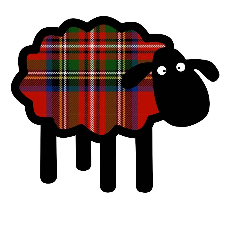 Cute tartan sheep