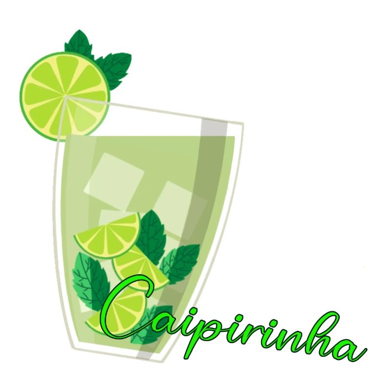 Caipirinha Glass with Lime Mint