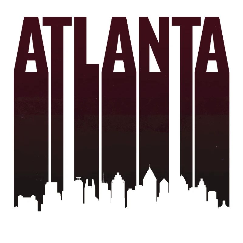 Atlanta Skyline Vertical Silhouette