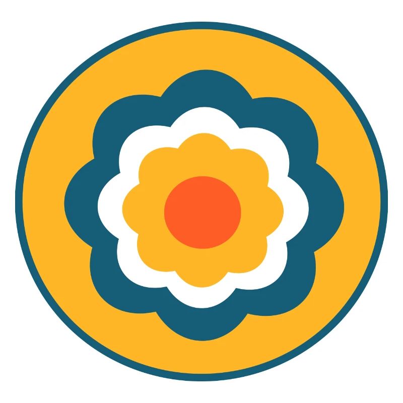 Blume blaue Blume Blumen bunt Hippie Retro