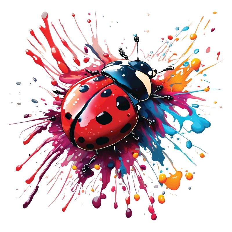 Conception de coccinelle colorée, pas de texte