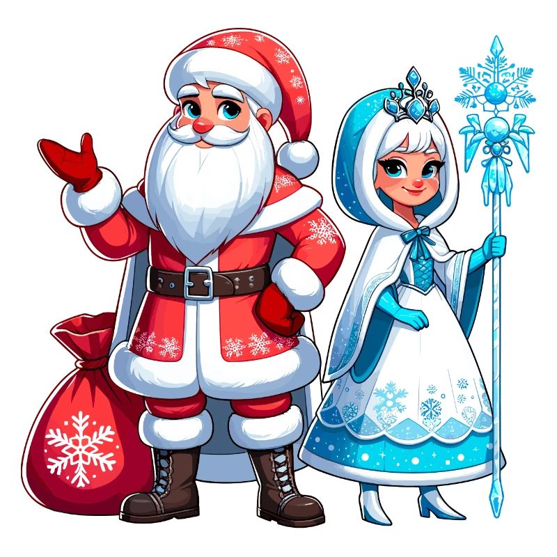 Ded Moroz Snegurotschka russischer Weihnachtsmann