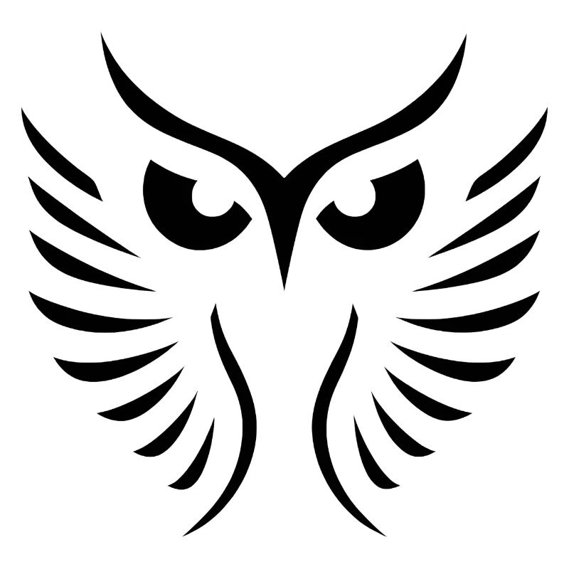 Modern Owl: Abstract, Minimalist Art
