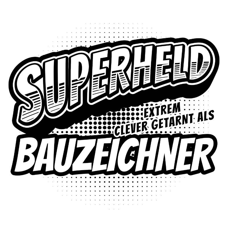Superheld, clever getarnt als Bauzeichner