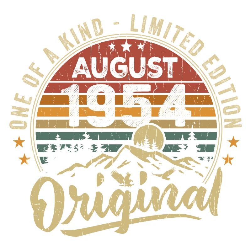 August 1954 Birthday Gift 1954 Legends August