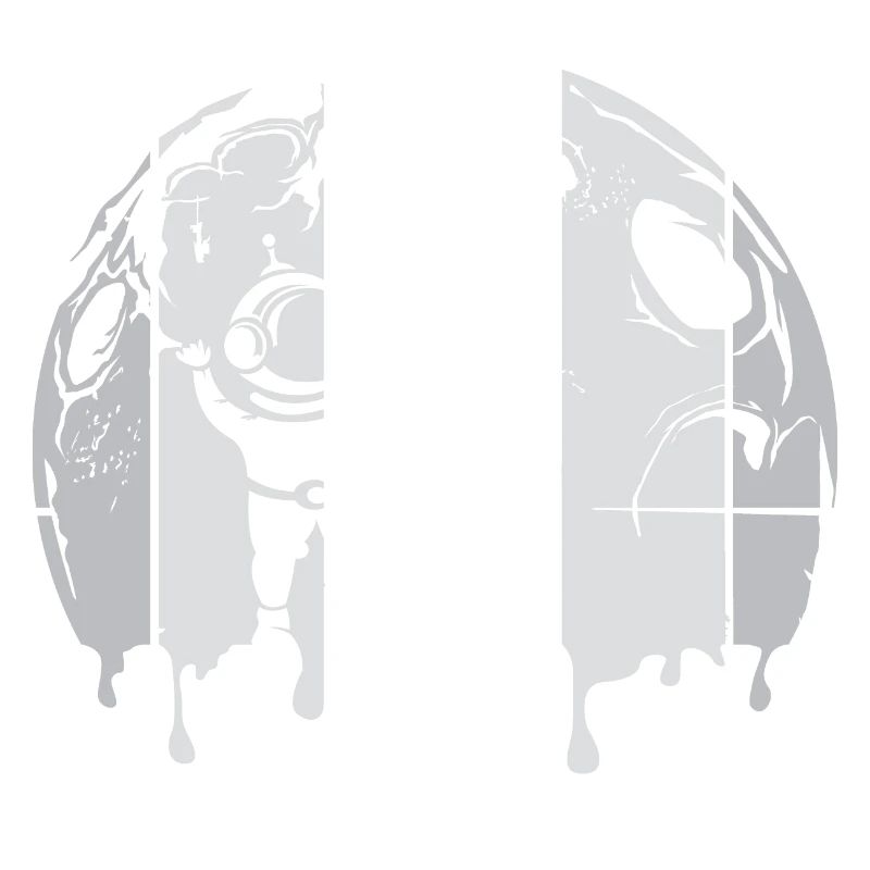 lune astronaute fusée spatiale graffiti logo rétro