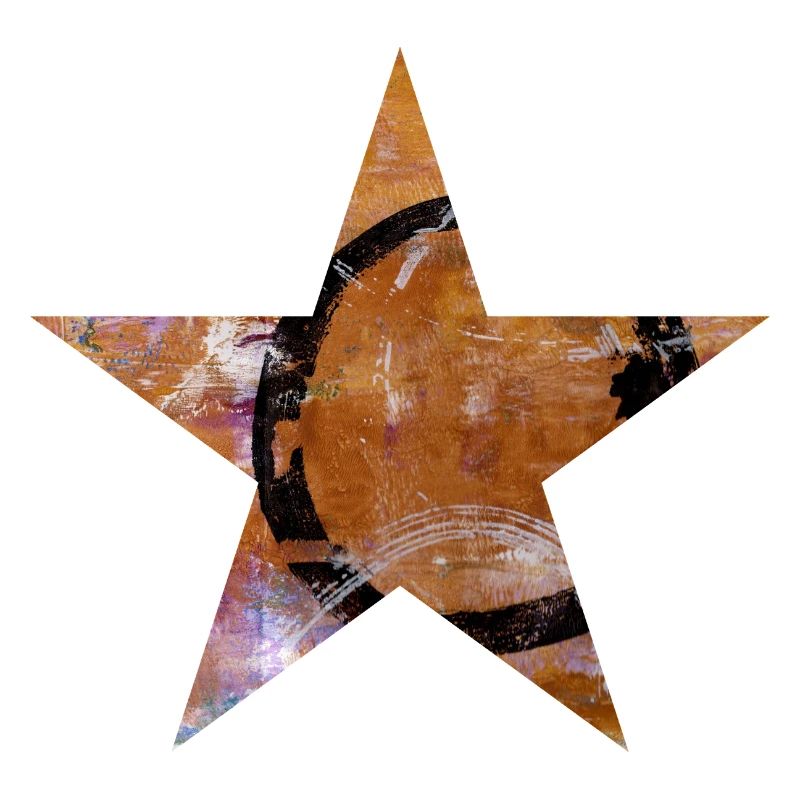 Star - Five Prongs - Symbol - Monoprint - Circle