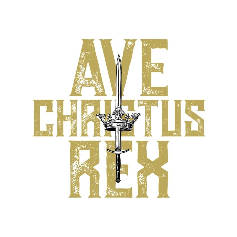 Ave Christus Rex Crown an Sword