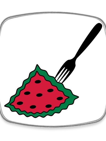 Melon with fork