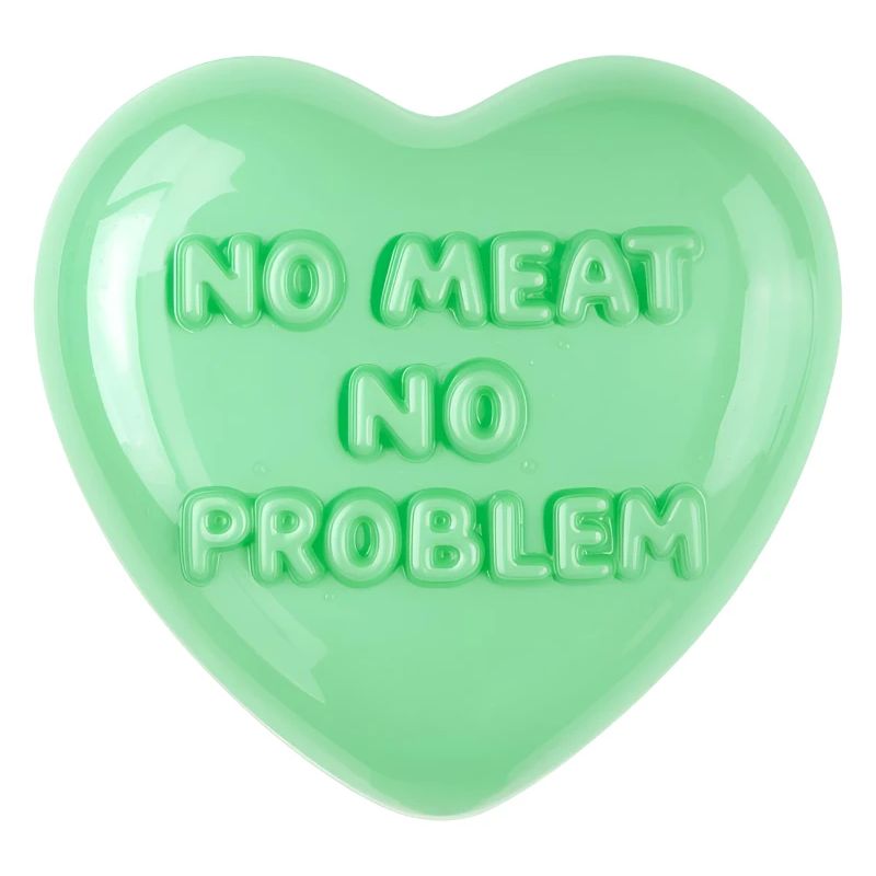 Pas de viande pas de problème design de coeur pastel