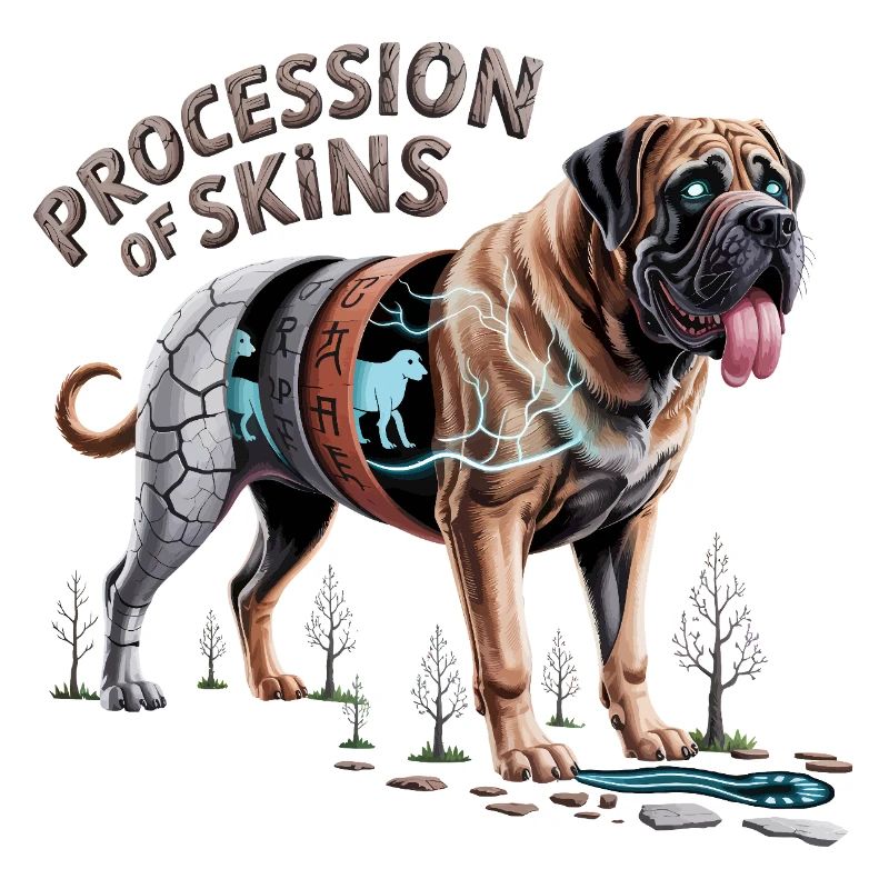 Couches de peau de mastiff cyborg