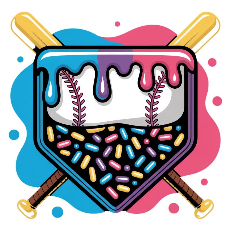 Baseball Home Plate Donut with Sprinkles