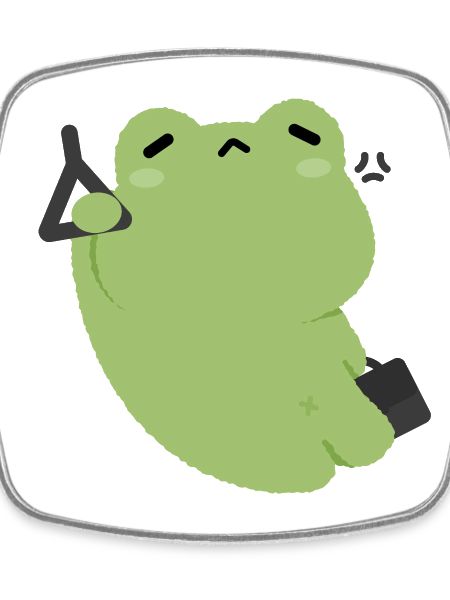 Tired Green Frog Commute