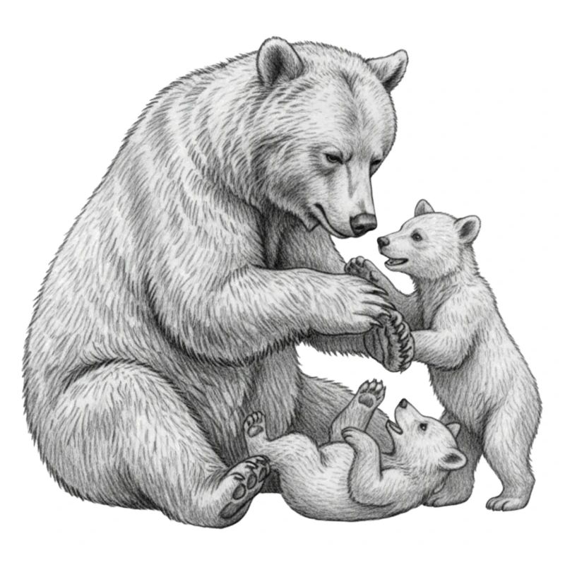 Ours et ses petits 