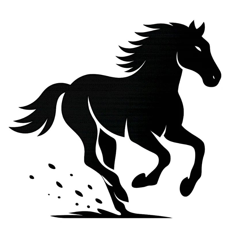 Pferdegalopp Silhouette