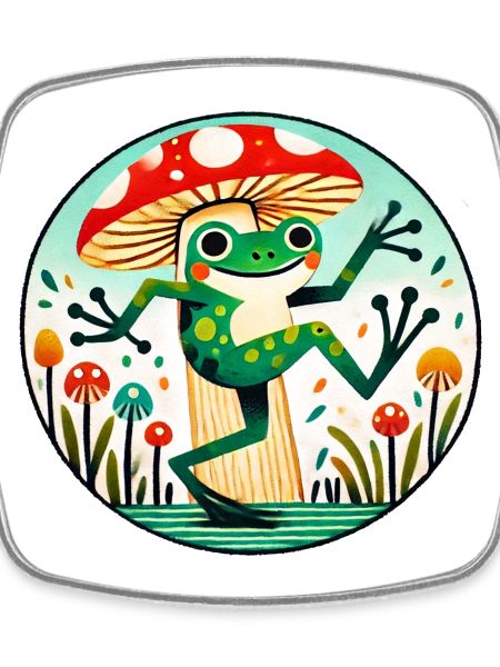 Mushroom Frog Whimsy Circle