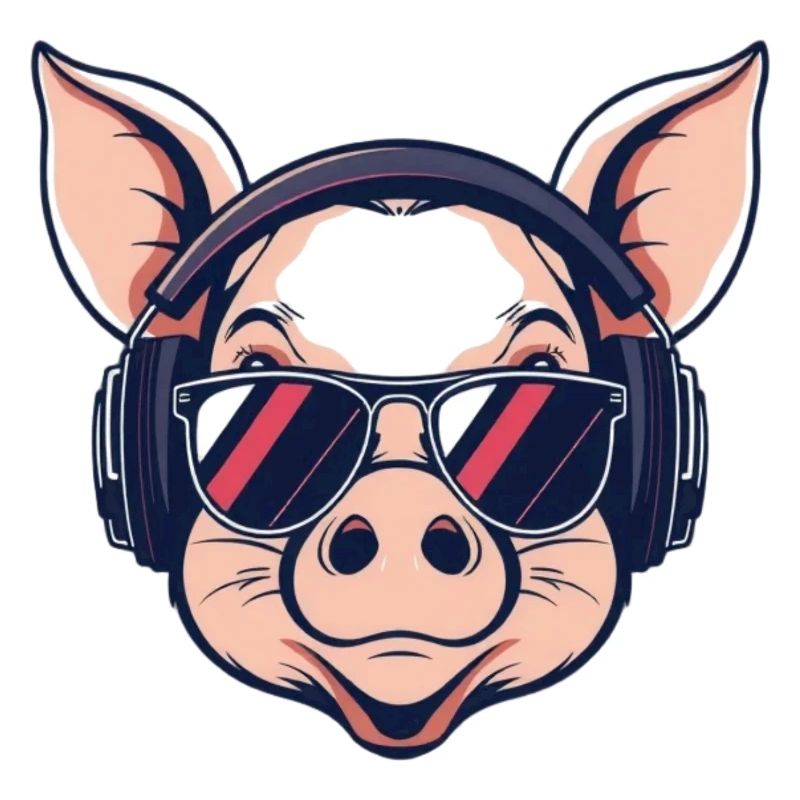 cochon cool avec des lunettes de soleil carnaval