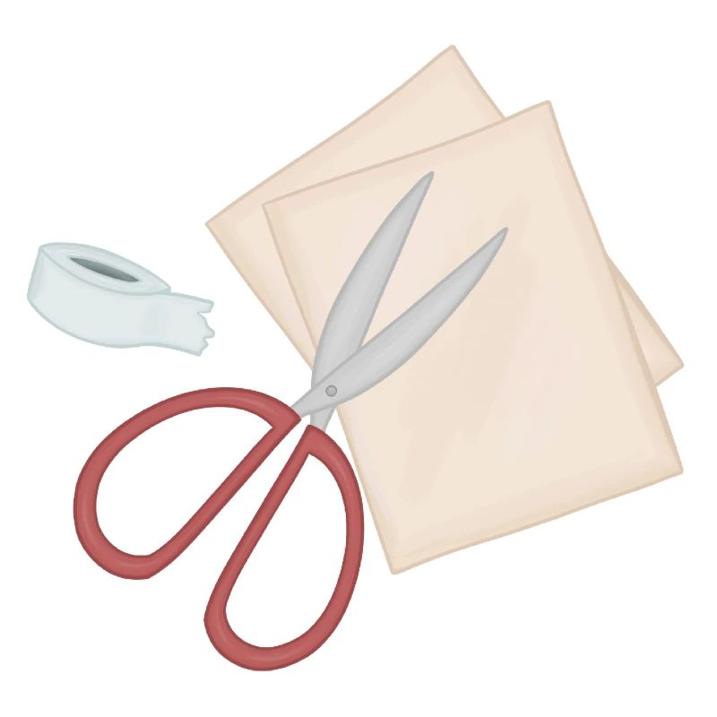 Studio de papier motif de ciseaux créatifs