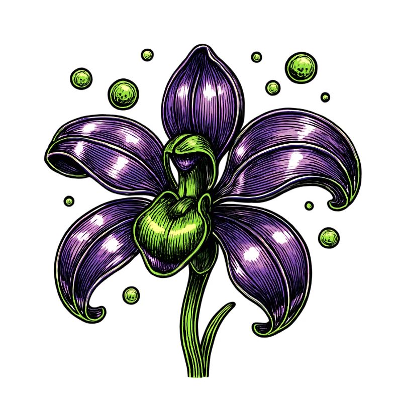 Lila Orchidee Blume Botanik
