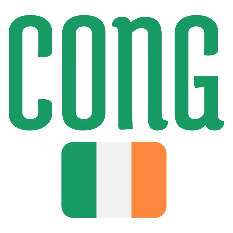 Cong Irish Flag Typography