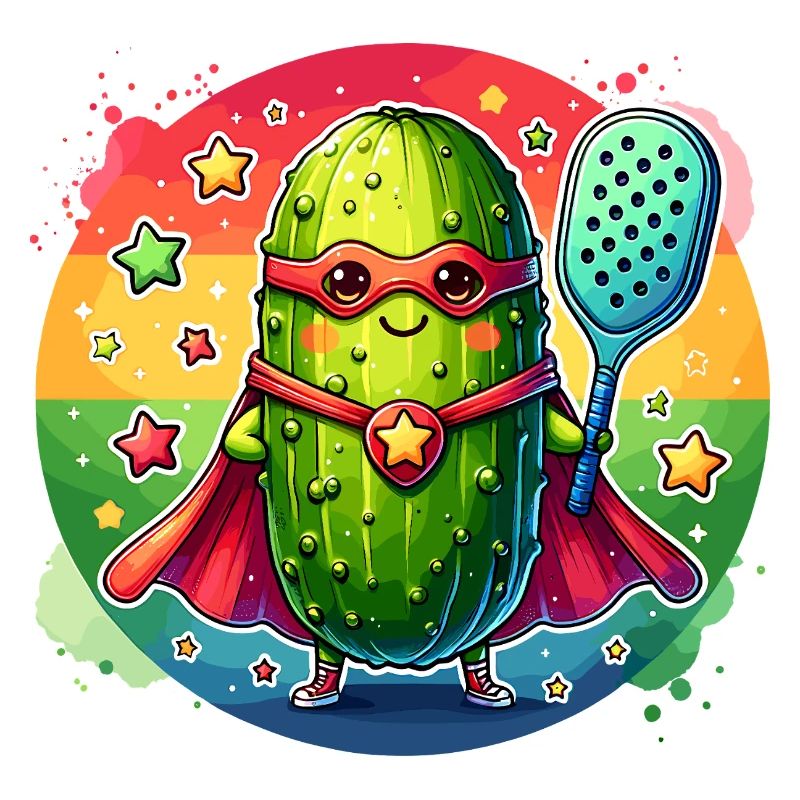 Pickleball Superheld Helden Gurke Paddle