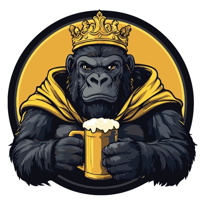 Gorilla Bier Lustig