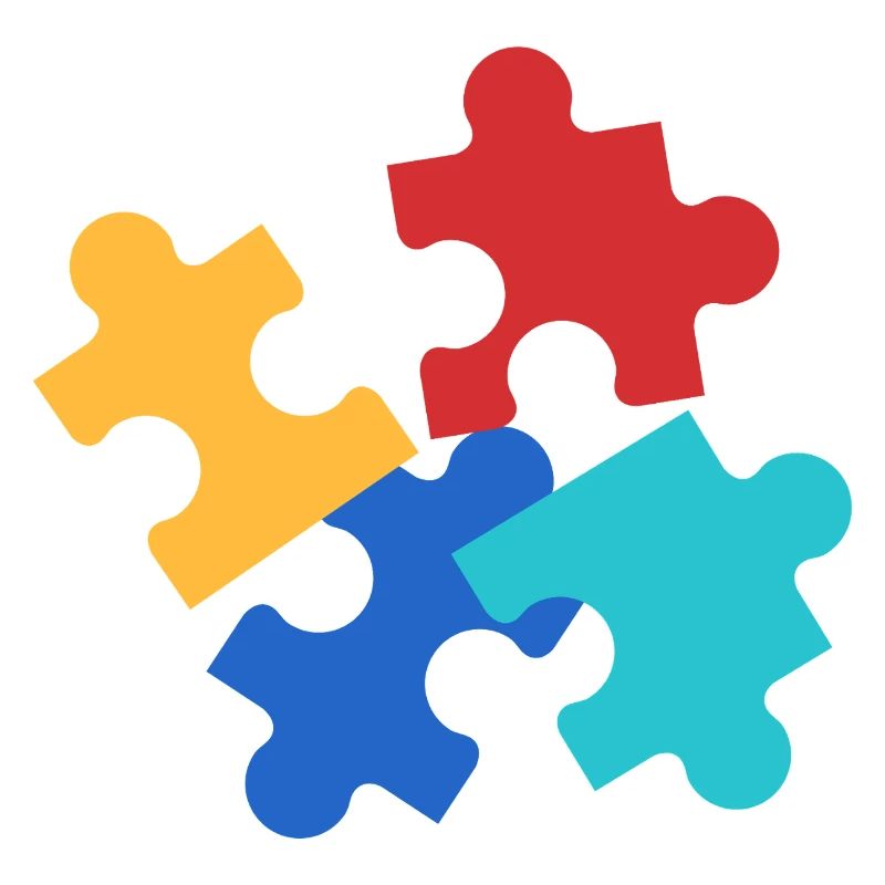 Colorful Puzzle Pieces Collage