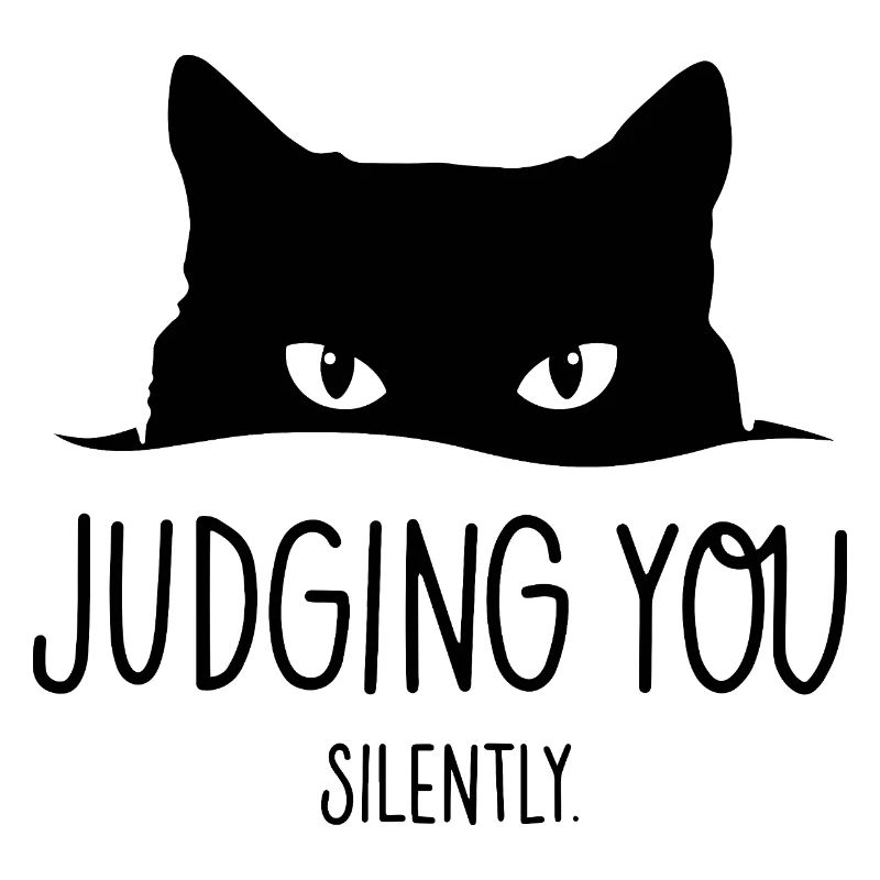 Black Cat Judging You Silently