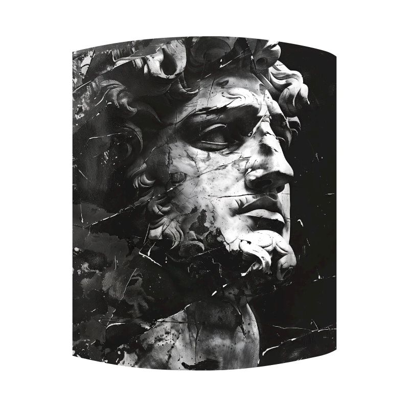 zerbrochenes Gesicht einer Marmorstatue