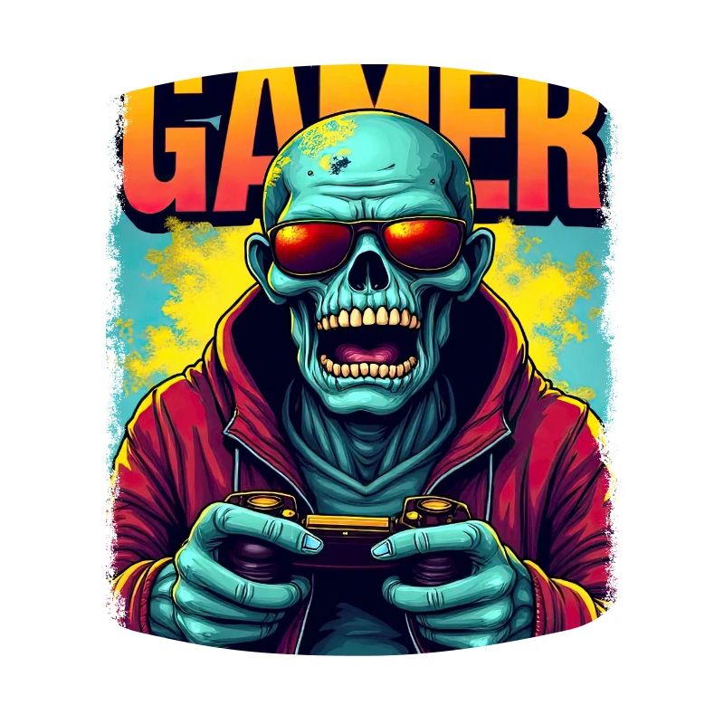 Zocker-Zombie mit Controller