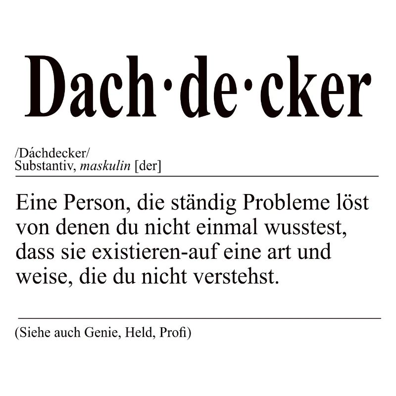 Dachdecker Lustige Berufs Definition