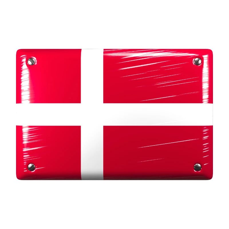 Drapeau du Danemark Drapeau Dannebrog Tin Sign Look