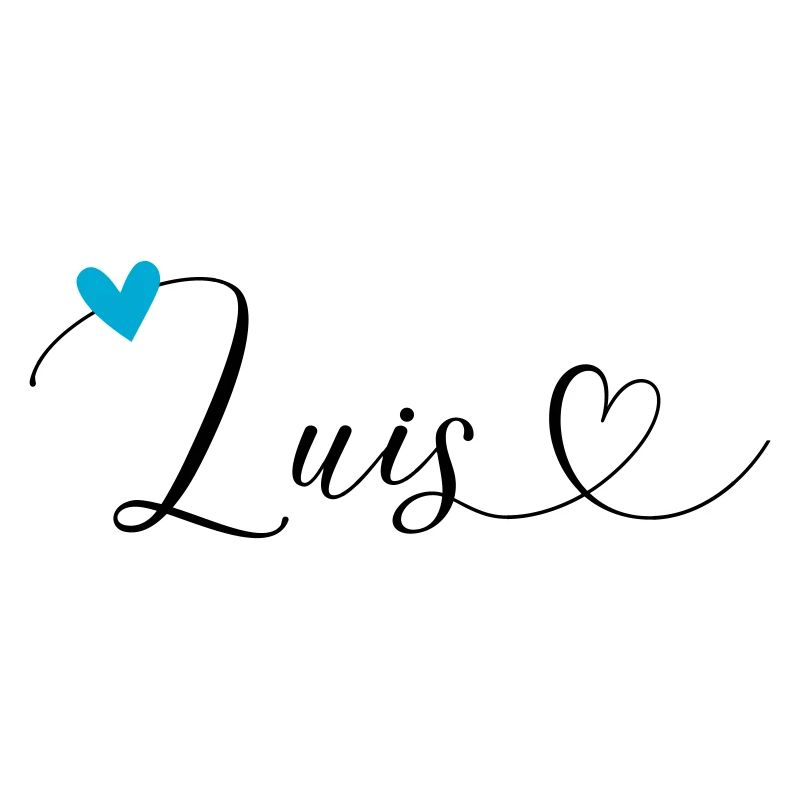 Luis Surname First name Calligraphy Heart